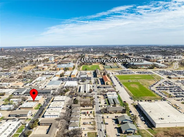an aerial view of a city