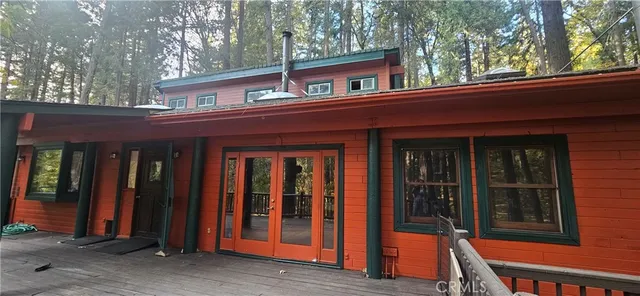 a view of a hall with an outdoor space