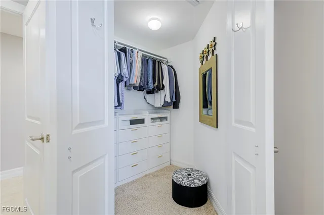 a view of walk in closet