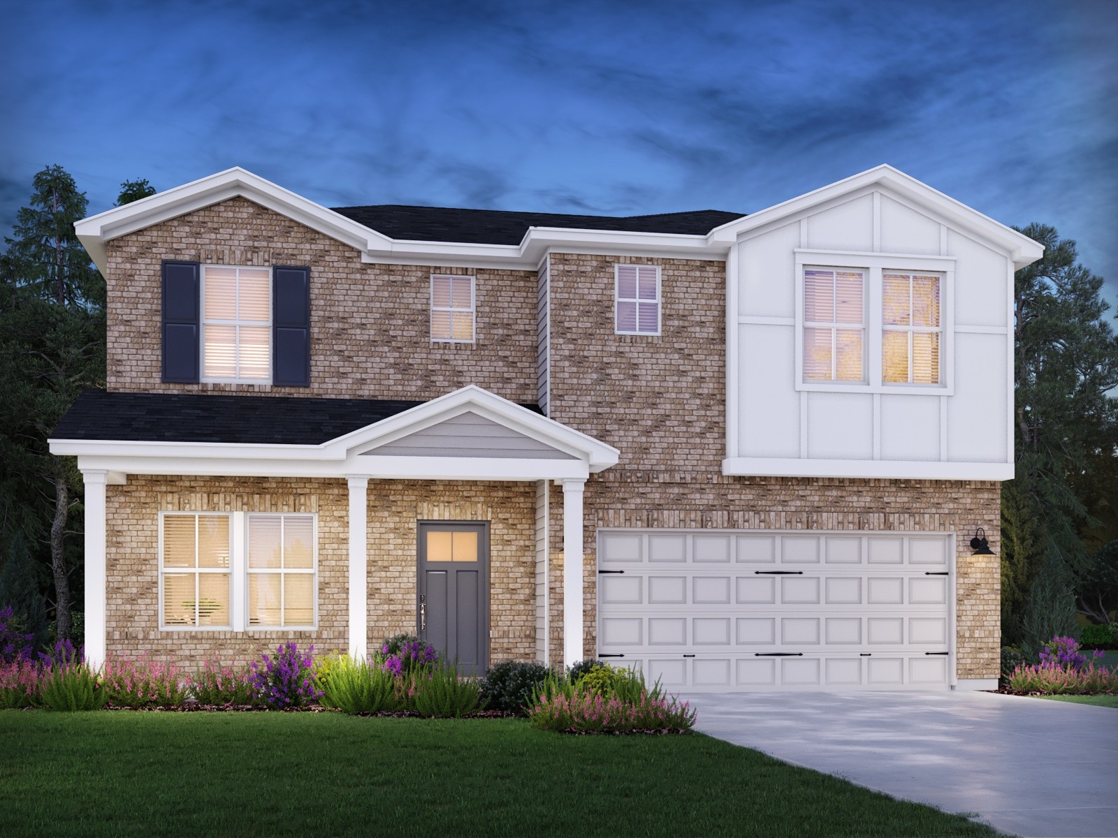 873 Lewis Way Antioch, TN 37013 - Photo 1 of 8 a front view of a house with a yard and garage