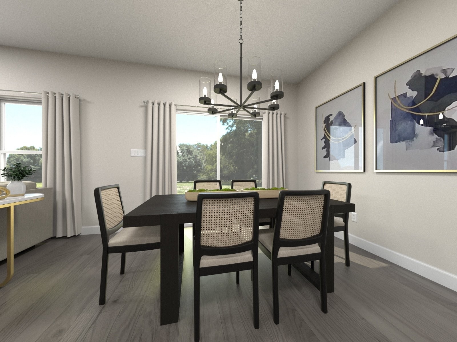 873 Lewis Way Antioch, TN 37013 - Photo 2 of 8 a dining room with furniture a chandelier and wooden floor