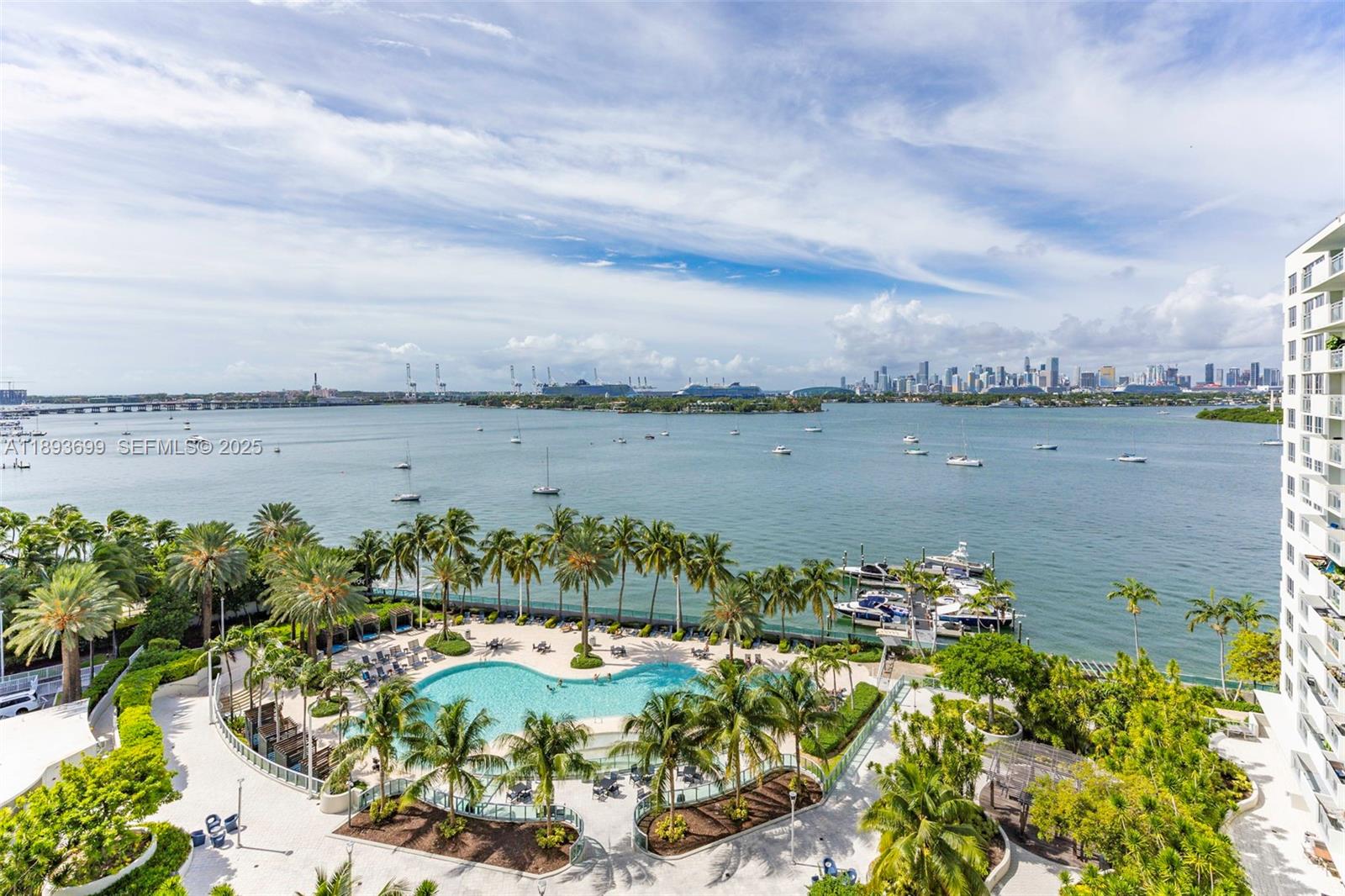 1500 Bay Road, Unit 1122S Miami Beach, FL 33139 - Photo 13 of 32 a view of a lake with a yard