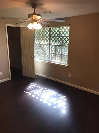 an empty room with a window