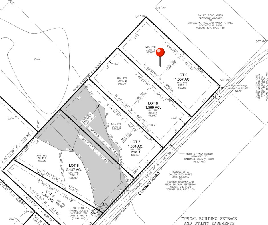 271 Crooked Road Dale, TX 78616 - Photo 3 of 7 Parcel map
