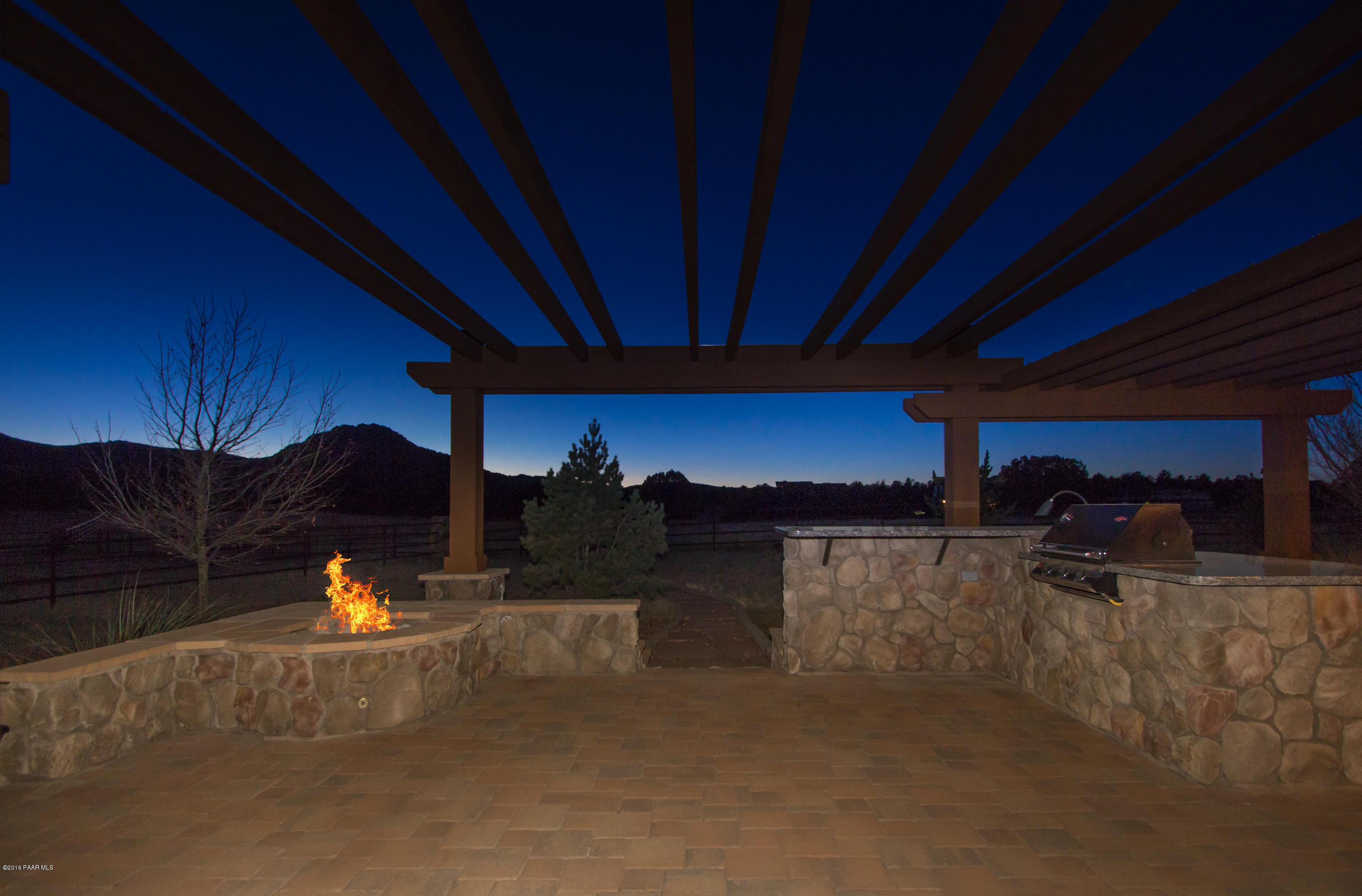 9160 North American Ranch Road Prescott, AZ 86305 - Photo 34 of 59 034_Back Patio Twilight