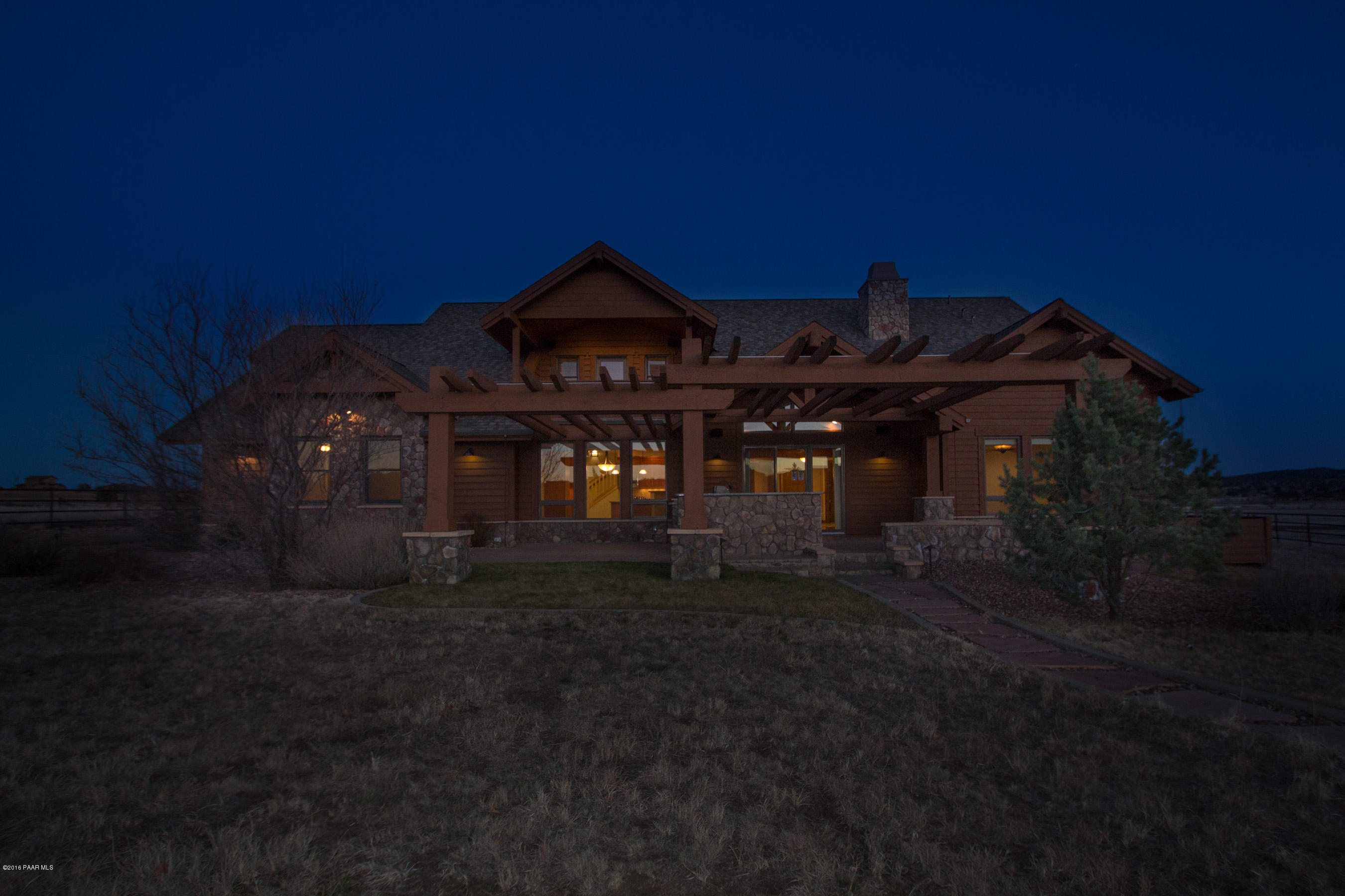 9160 North American Ranch Road Prescott, AZ 86305 - Photo 35 of 59 035_Back Of Home Twilight