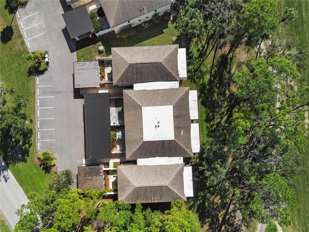 6110 Country Club Way, Unit 204 Sarasota, FL 34243 - Photo 54 of 66 an aerial view of a house with a yard and large tree