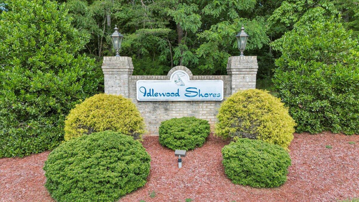 a view of a garden with pathway