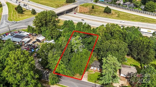 a view of a yard with plants