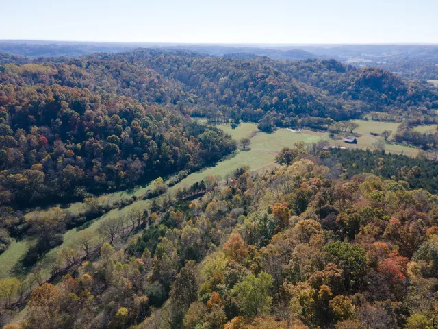 an aerial view of house with yard and mountain in the background