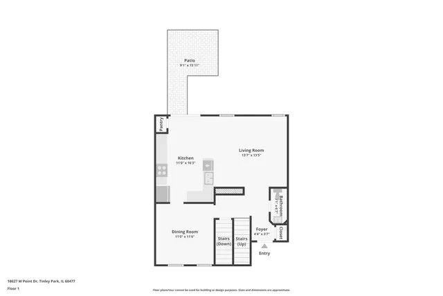 $280,000 | 18627 West Point Drive, Tinley Park, IL 60477