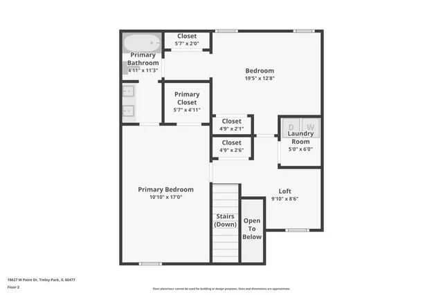 $280,000 | 18627 West Point Drive, Tinley Park, IL 60477