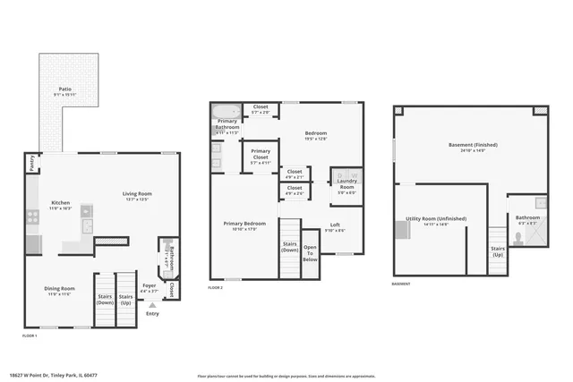 $280,000 | 18627 West Point Drive, Tinley Park, IL 60477