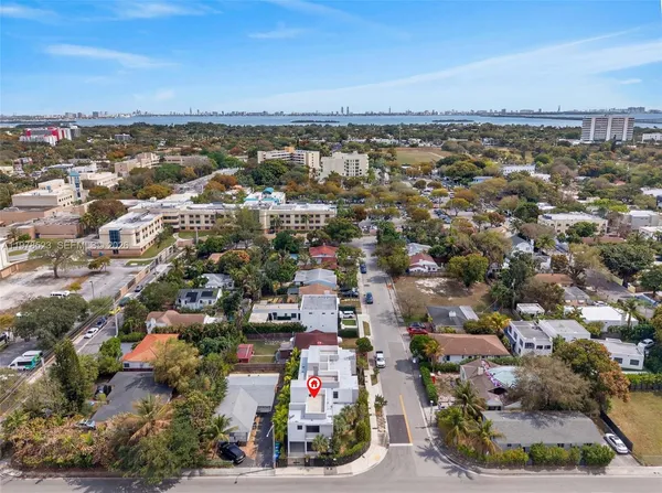 an aerial view of a city