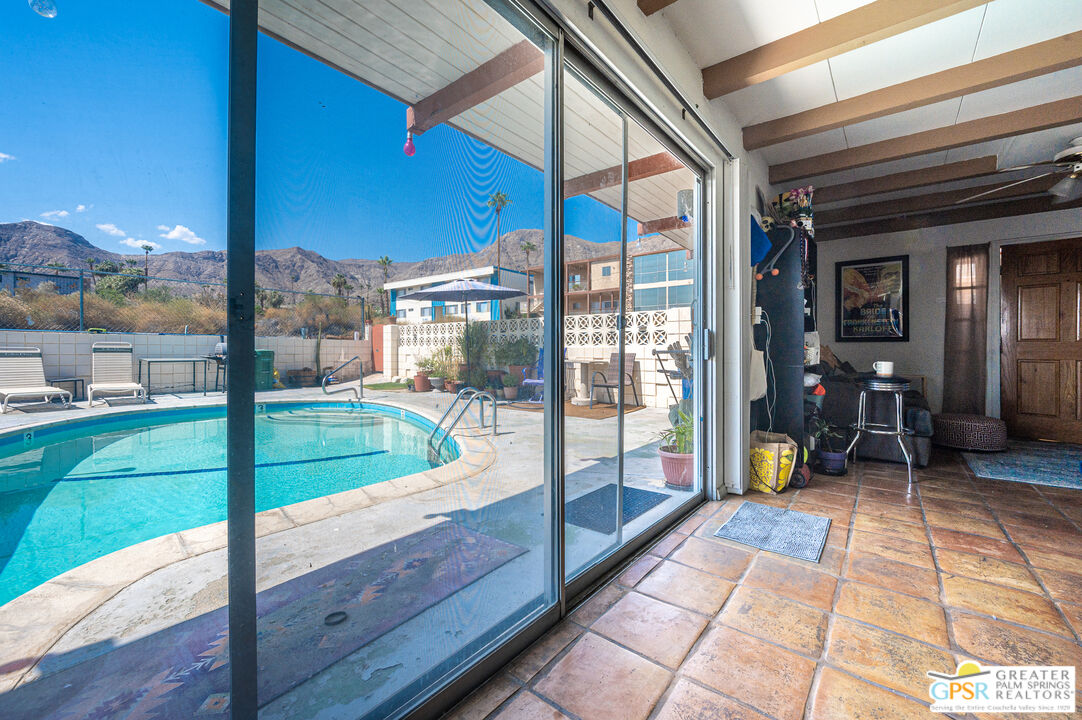 39910 Bird Lane Rancho Mirage, CA 92270 - Photo 18 of 45 a view of a balcony with dining area
