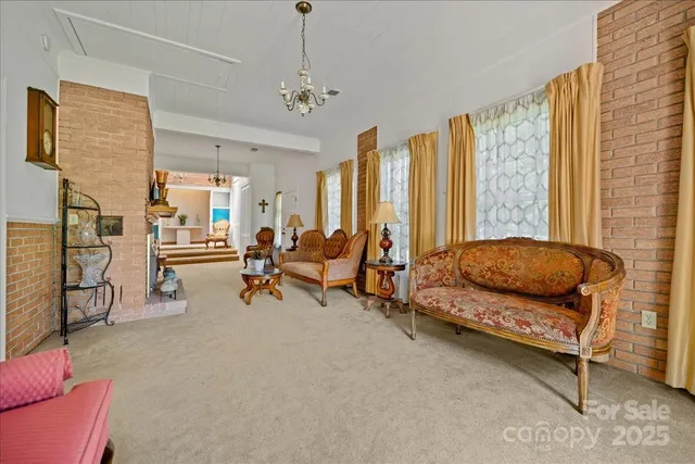 a living room with furniture and a couch