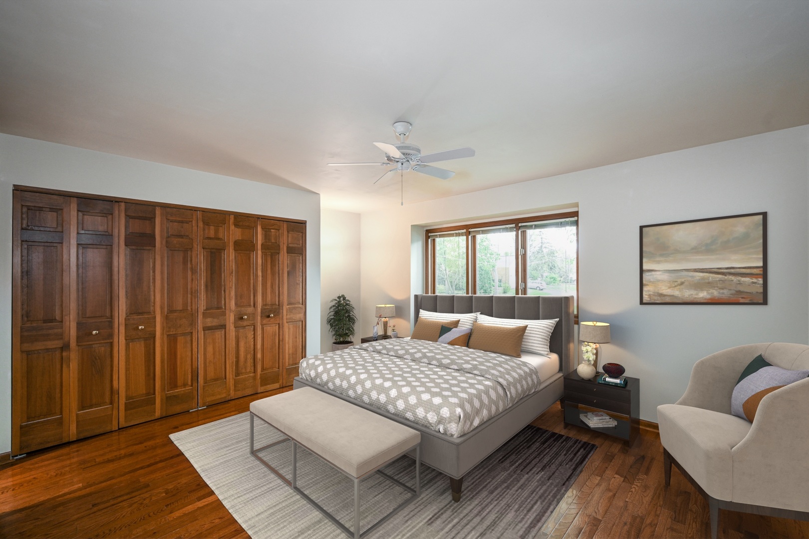 520 Renn Court Wheaton, IL 60187 - Photo 21 of 33 a bedroom with a bed couch and a window