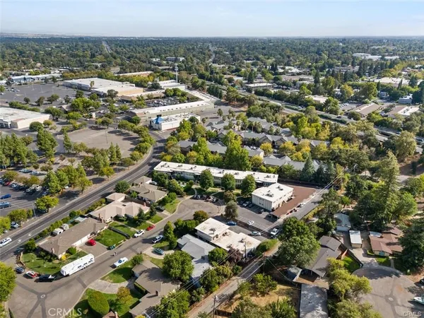 an aerial view of a city with lots of residential buildings