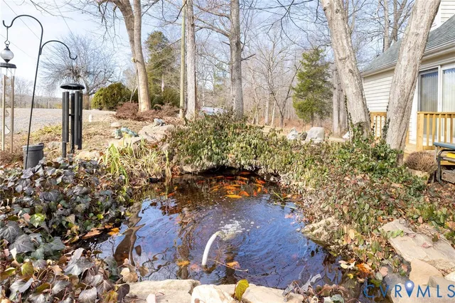 a view of road with large trees