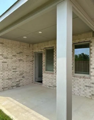 a view of front door of house