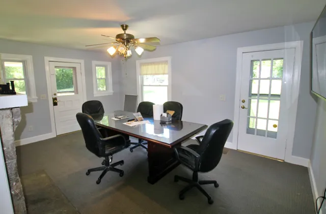 a room with furniture and a window