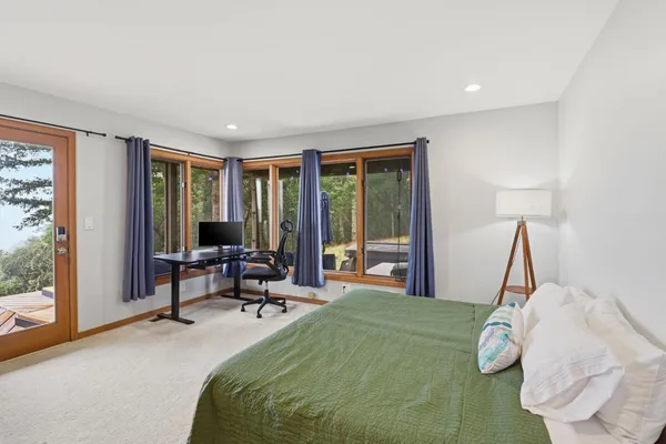 a view of workspace with a window