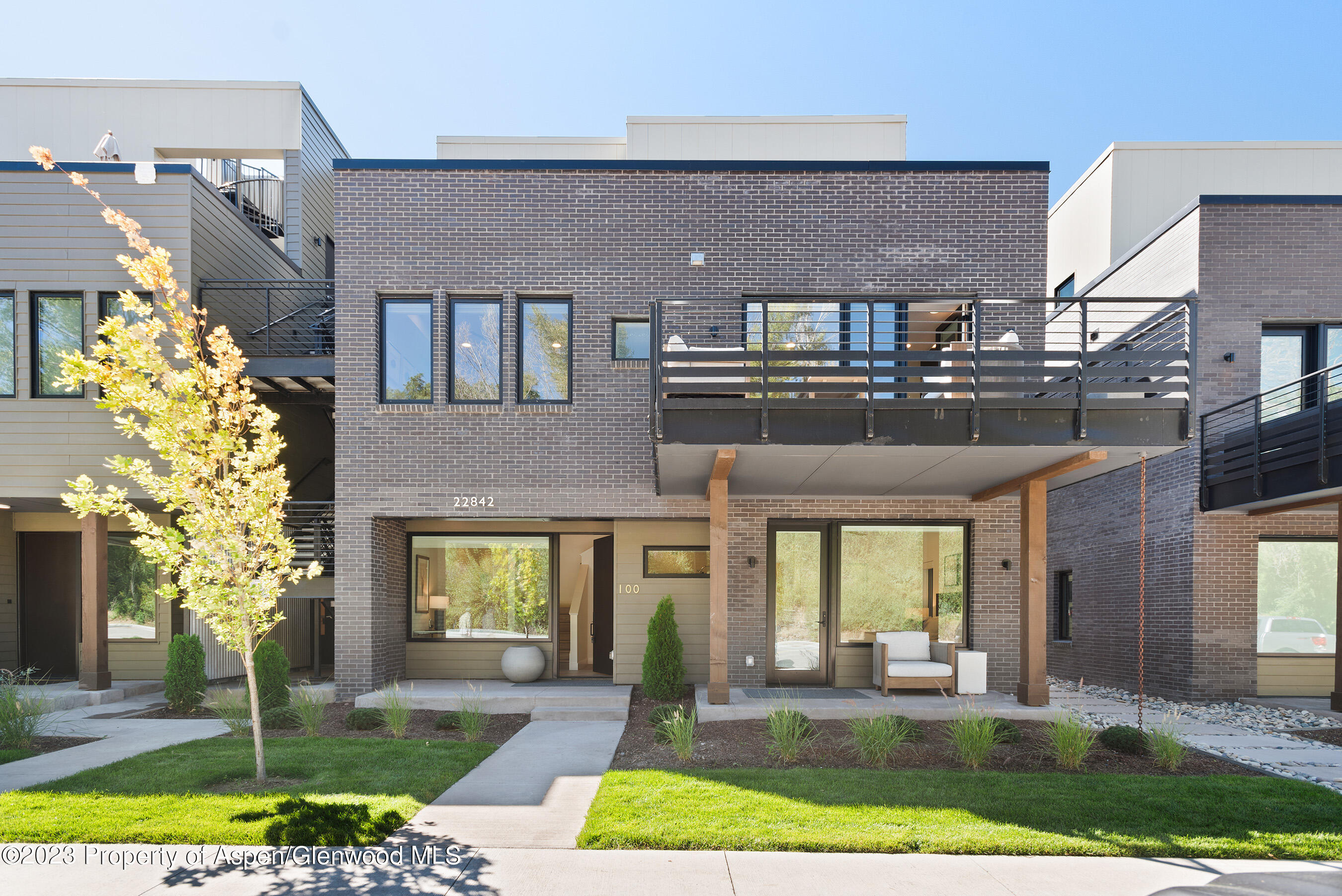 a front view of a house