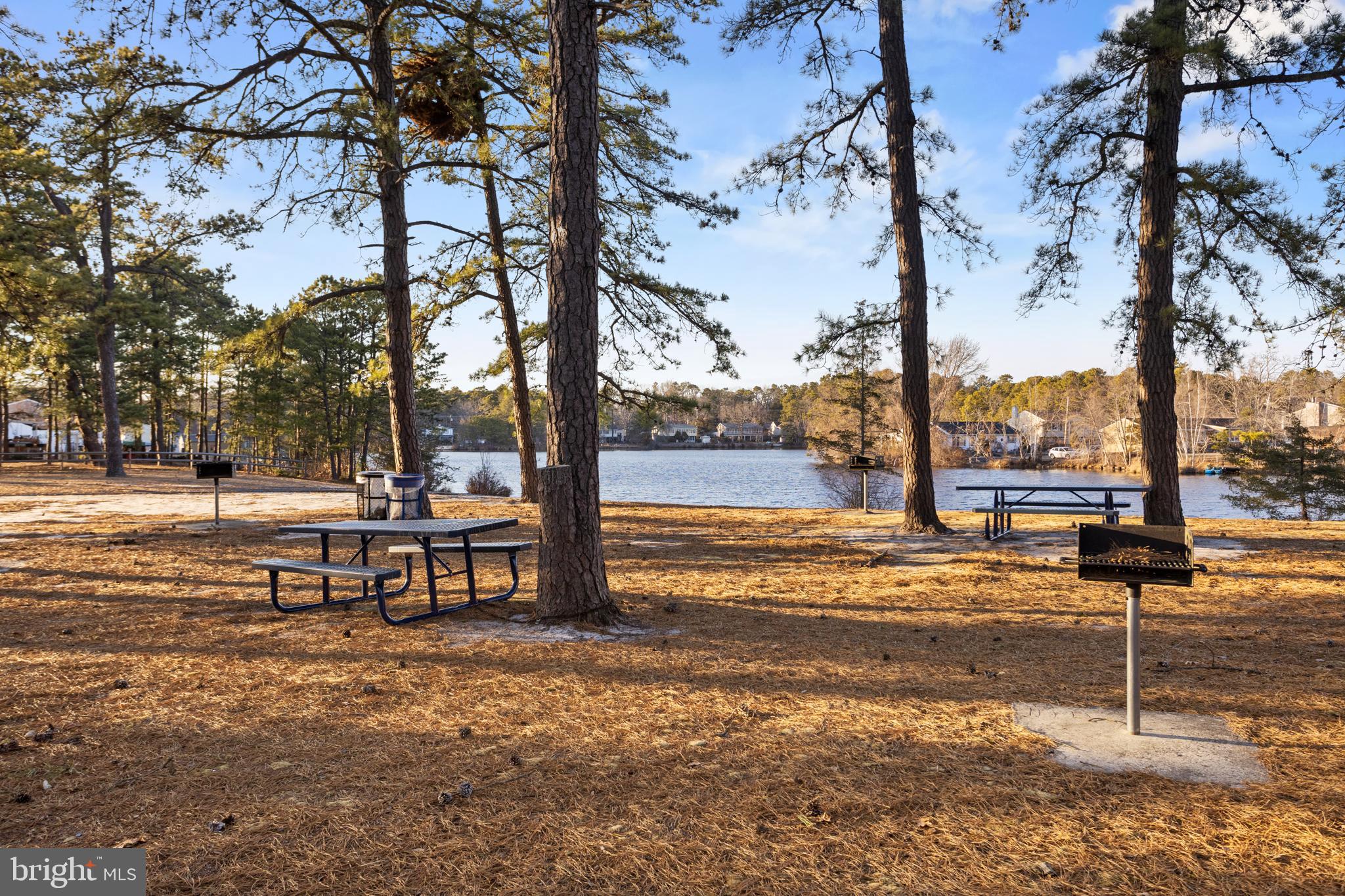 a view of a street with fire pit