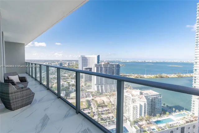 a view of city from balcony