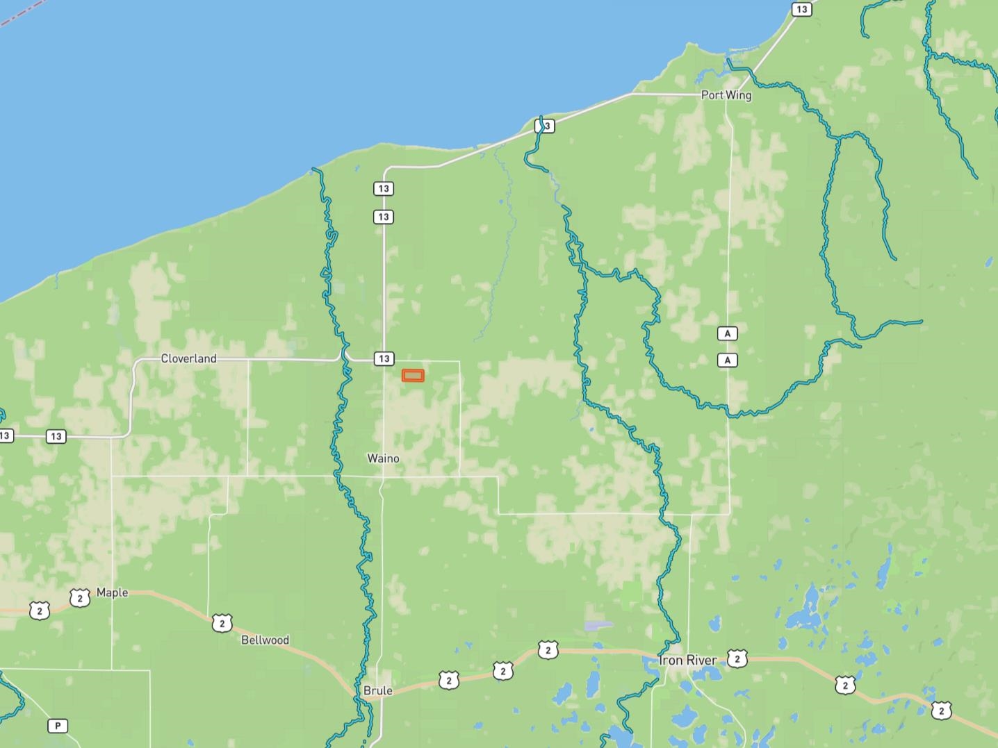 80-acres On County Line Road Brule, WI 54820 - Photo 6 of 10 Map / location of property area