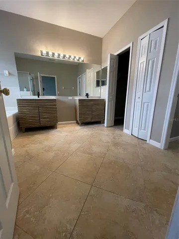 a view of a furniture in a room