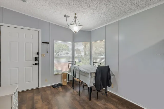 a view of a livingroom with furniture window and wooden floor