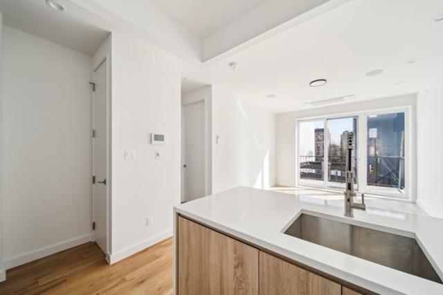12 Broome Street, Unit 3B Brooklyn, NY 11222 - Photo 8 of 14 a view of a kitchen with a sink and wooden floor