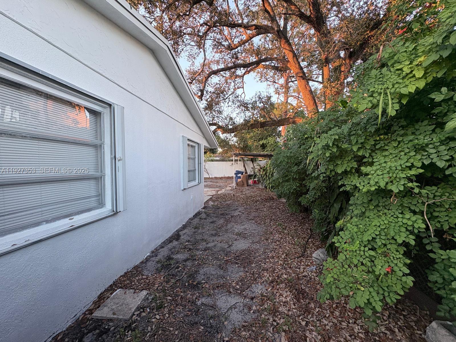 3821 Northwest 208th Street Miami Gardens, FL 33055 - Photo 20 of 23 a view of a yard with plants and a tree