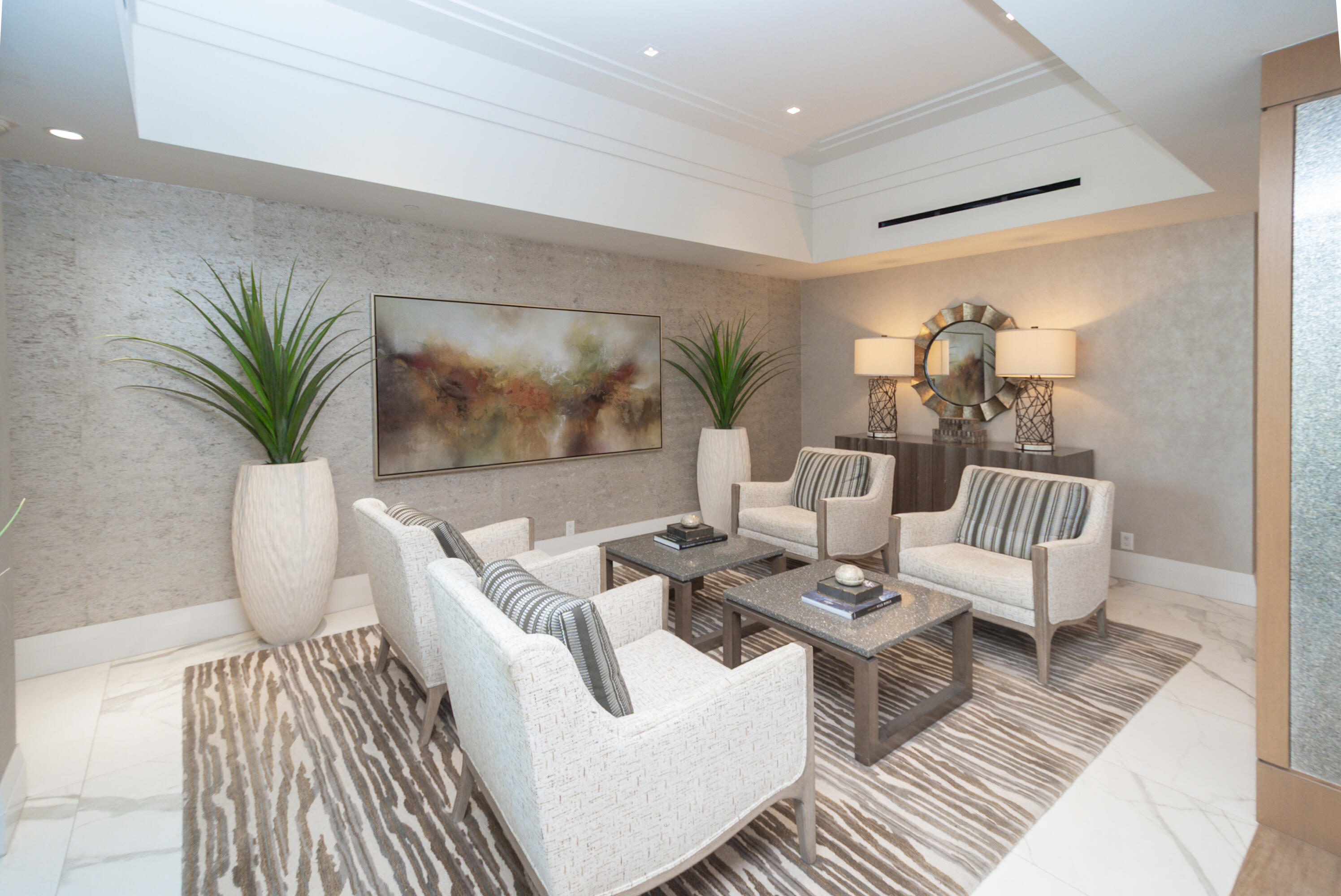 4748 South Ocean Boulevard, Unit 4B Highland Beach, FL 33487 - Photo 33 of 56 a living room with furniture and a large window