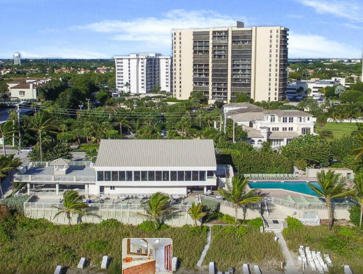 4748 South Ocean Boulevard, Unit 4B Highland Beach, FL 33487 - Photo 44 of 56 aerial view of a house with a garden and plants