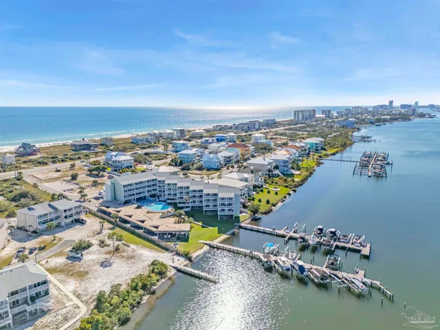 an aerial view of a city with houses