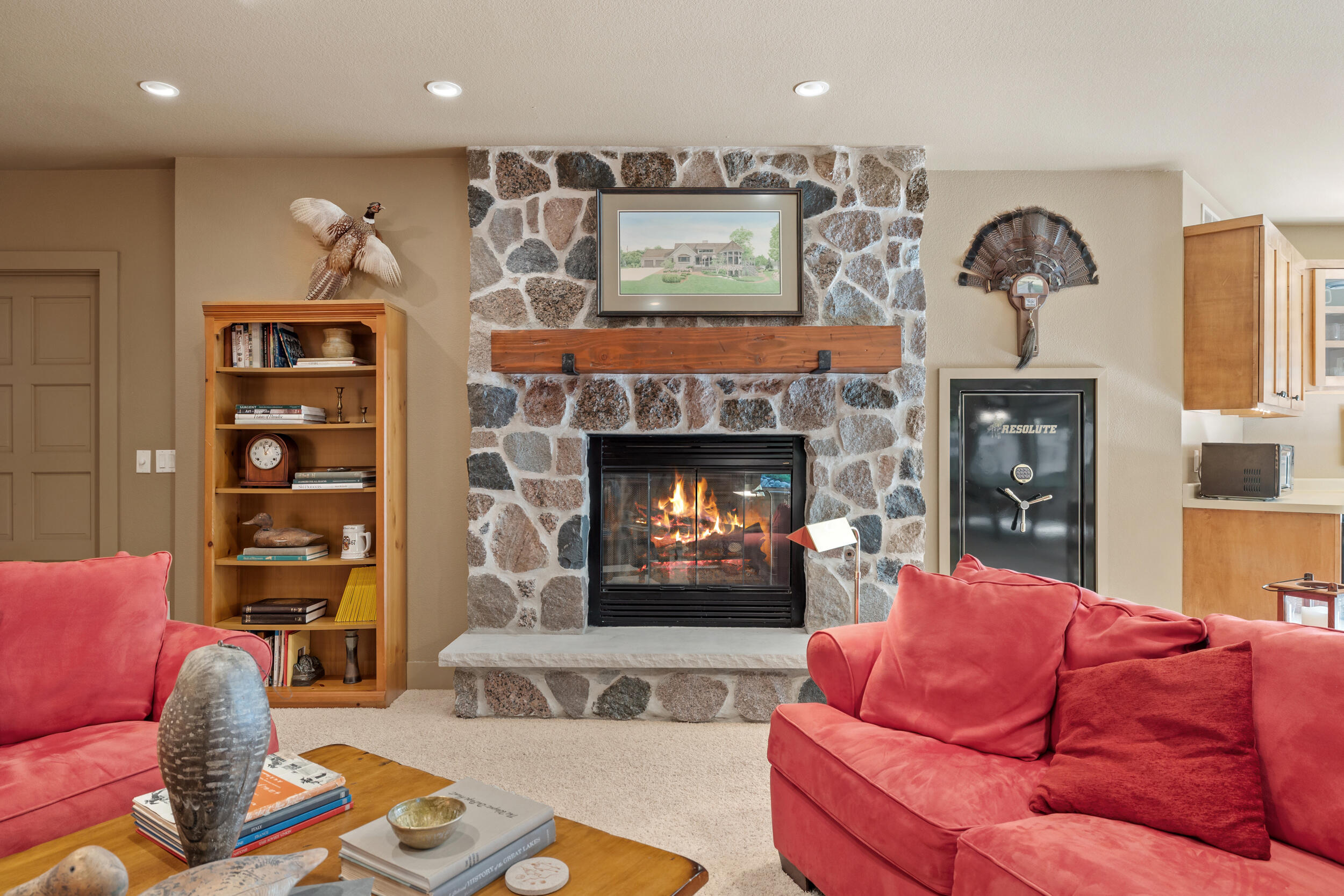 N7951 Lakeside Park Road Rhine, WI 53020 - Photo 39 of 74 Fireplace in the family room
