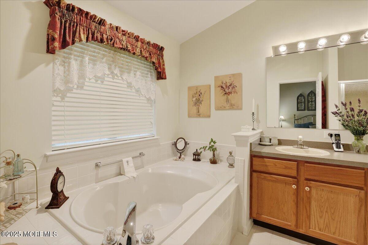 54 Merion Lane Jackson, NJ 08527 - Photo 25 of 46 a bathroom with a sink and a mirror