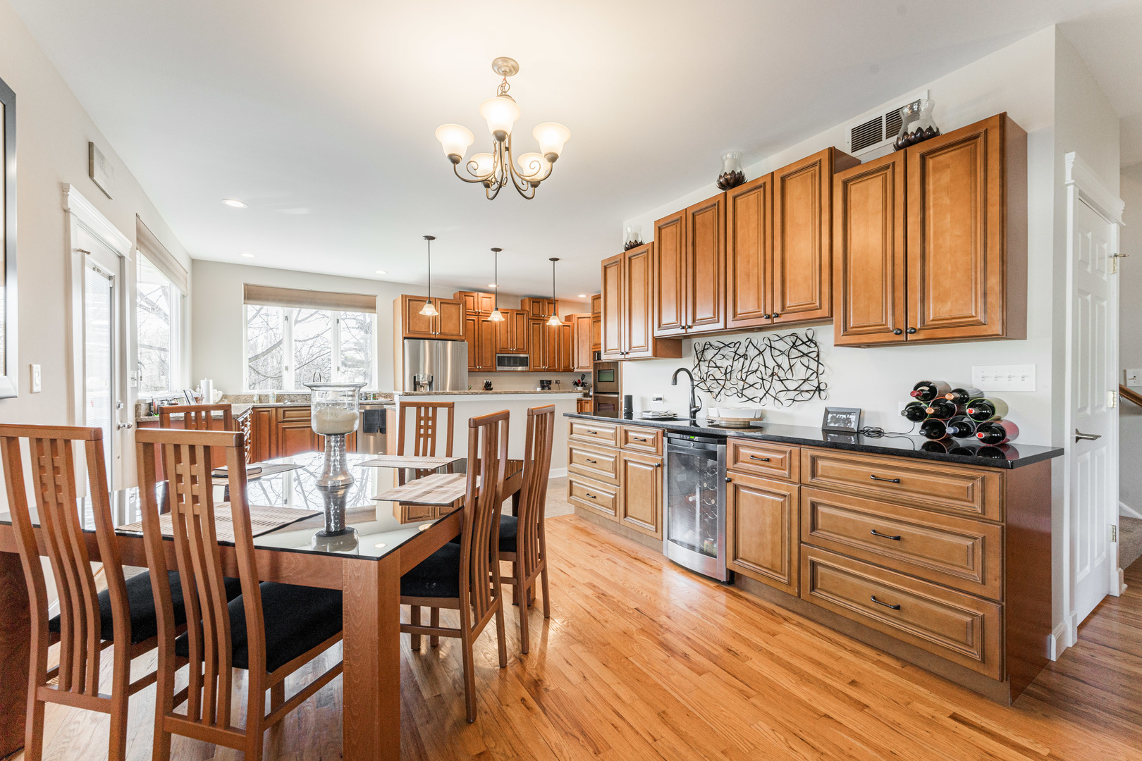 181 North Prince Crossing Road West Chicago, IL 60185 - Photo 14 of 62 a view of a dining room with furniture window and wooden floor