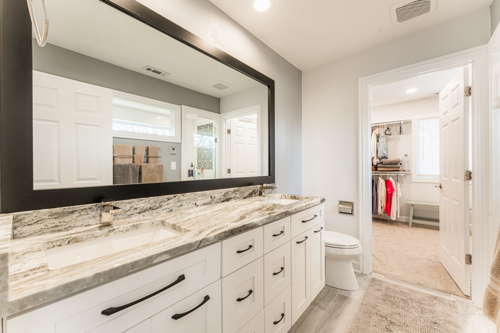 181 North Prince Crossing Road West Chicago, IL 60185 - Photo 28 of 62 a bathroom with a sink double vanity and a mirror