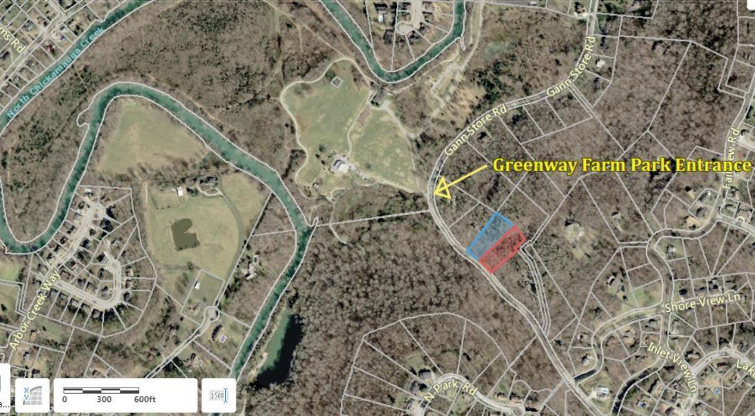 4921 Gann Store Road Hixson, TN 37343 - Photo 7 of 13 Aerial Map with Greenway Park Entrance -