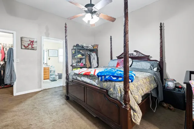 a bed room with a bed