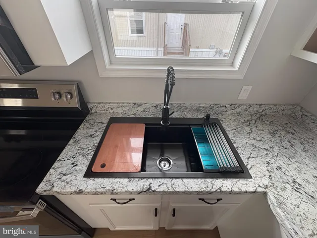 a view of a kitchen sink