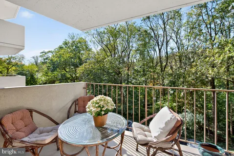 a view of a balcony with outdoor space