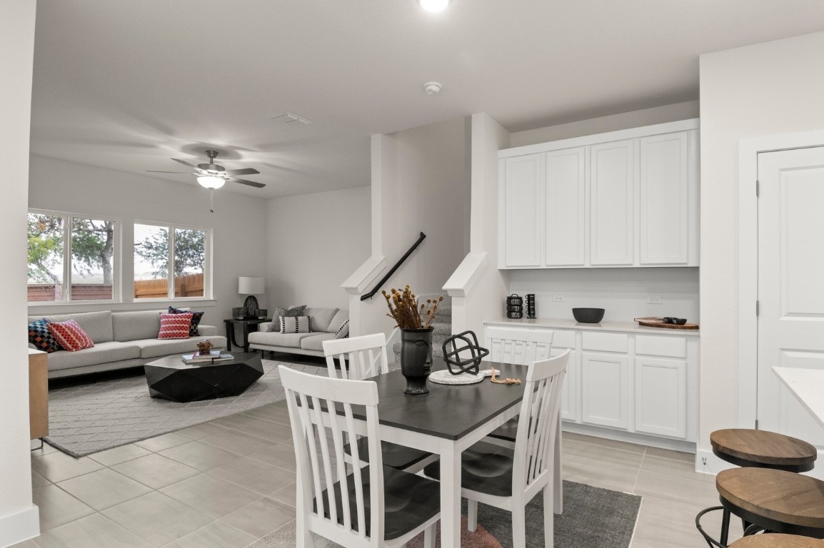 701 White Steppe Way Georgetown, TX 78626 - Photo 6 of 35 Dining space with a ceiling fan
