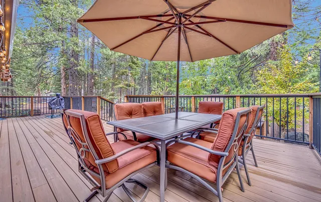 a view of a house with a deck