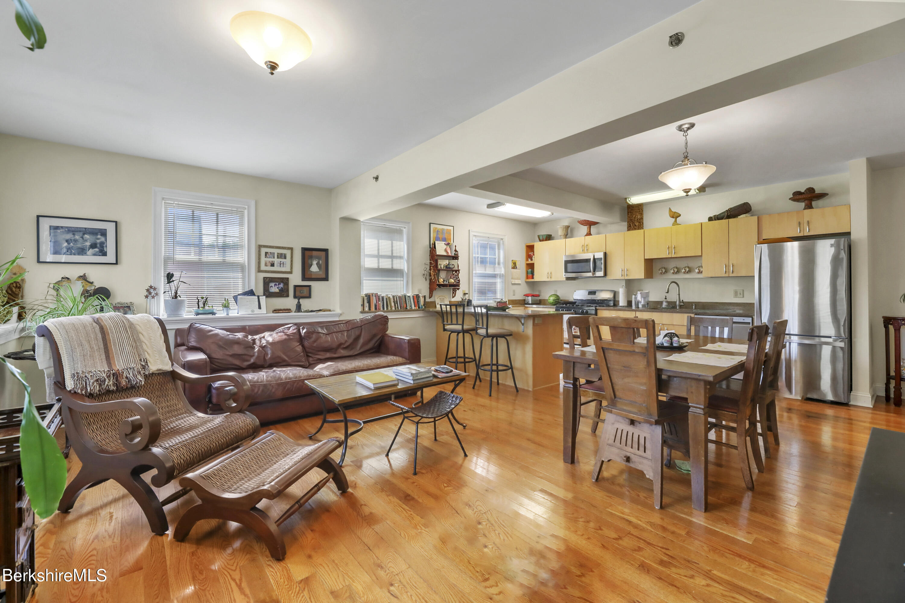 29 Main Street West Stockbridge, MA 01266 - Photo 14 of 51 a living room with lots of furniture and kitchen view