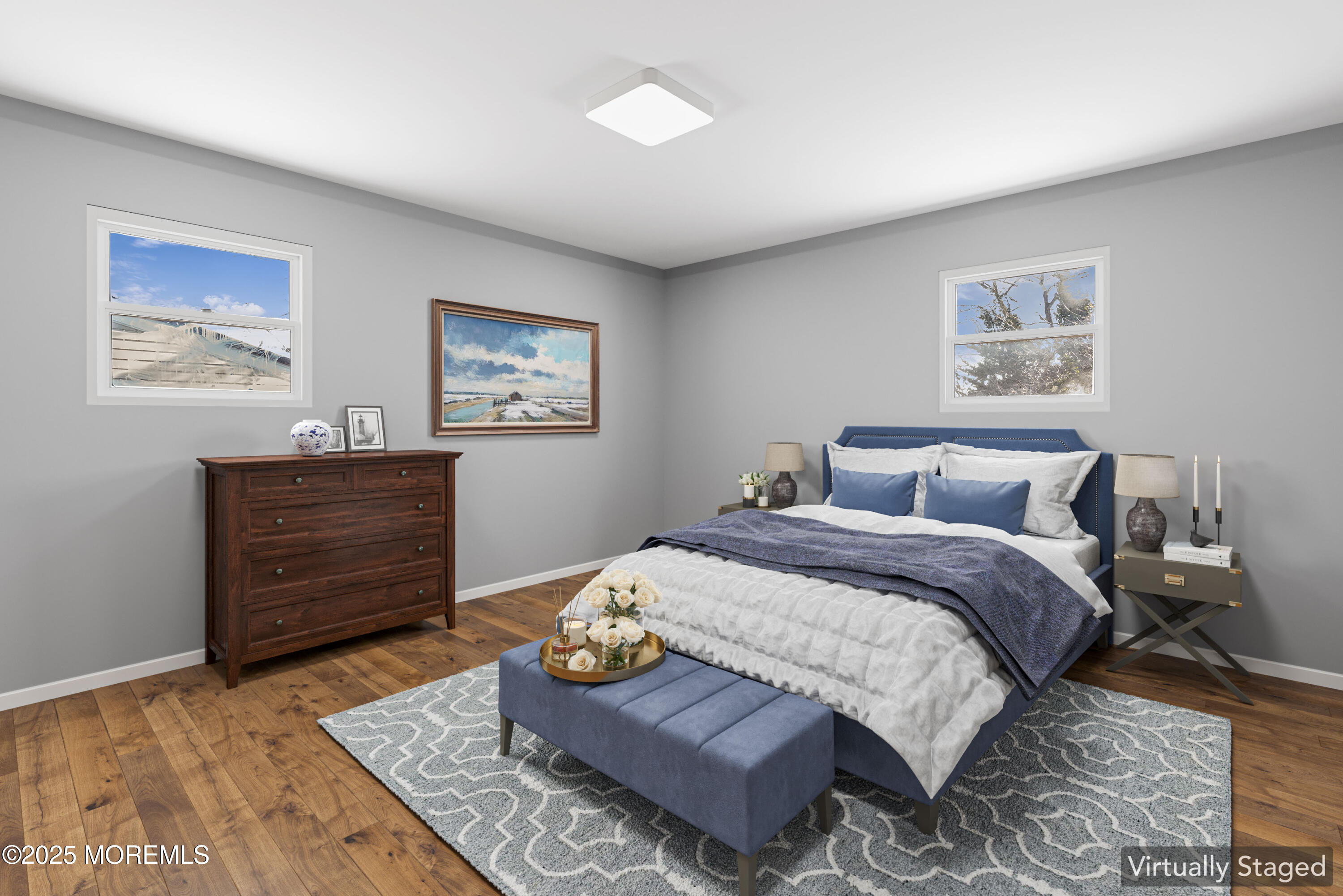 975 South Concourse Keyport, NJ 07735 - Photo 30 of 46 a bedroom with a bed and wooden floor