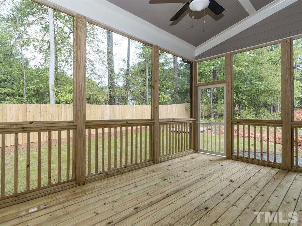 6402 Rosny Road Raleigh, NC 27613 - Photo 23 of 25 a view of wooden balcony with wooden floor